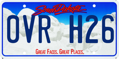 SD license plate 0VRH26