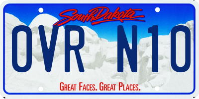 SD license plate 0VRN10