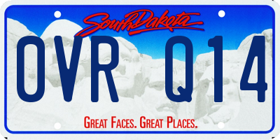 SD license plate 0VRQ14