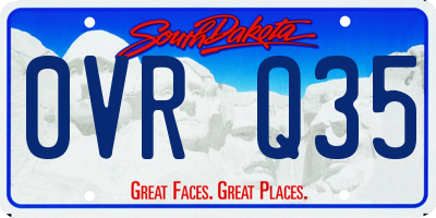 SD license plate 0VRQ35