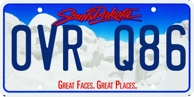 SD license plate 0VRQ86