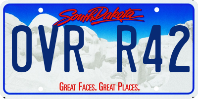 SD license plate 0VRR42