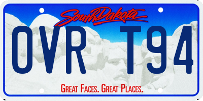 SD license plate 0VRT94