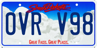 SD license plate 0VRV98