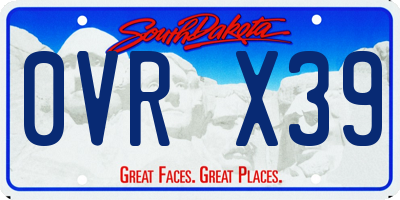 SD license plate 0VRX39