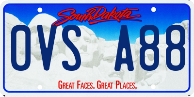 SD license plate 0VSA88