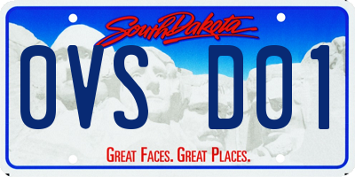 SD license plate 0VSD01