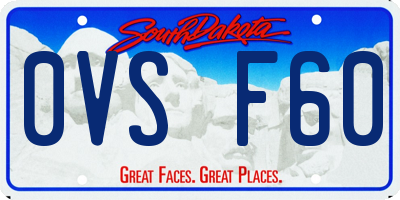 SD license plate 0VSF60