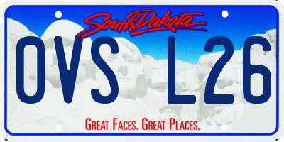 SD license plate 0VSL26