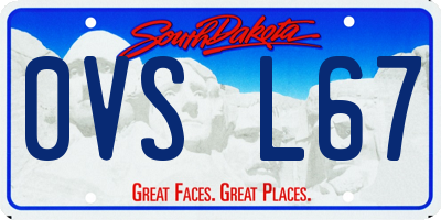 SD license plate 0VSL67