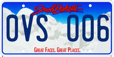 SD license plate 0VSO06
