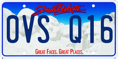 SD license plate 0VSQ16