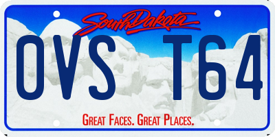 SD license plate 0VST64