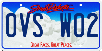 SD license plate 0VSW02