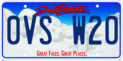 SD license plate 0VSW20