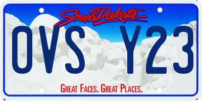 SD license plate 0VSY23