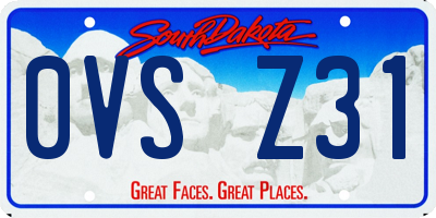 SD license plate 0VSZ31