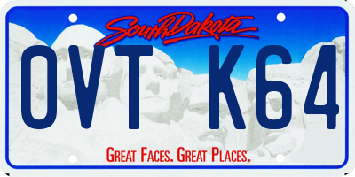 SD license plate 0VTK64