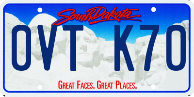 SD license plate 0VTK70