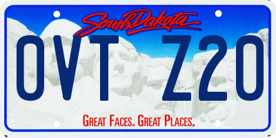 SD license plate 0VTZ20