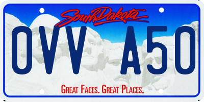 SD license plate 0VVA50
