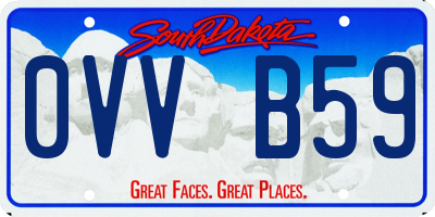 SD license plate 0VVB59