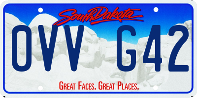 SD license plate 0VVG42