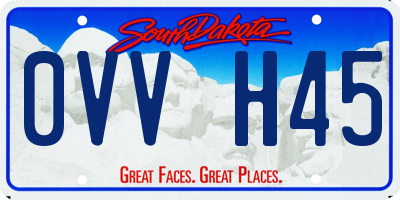 SD license plate 0VVH45