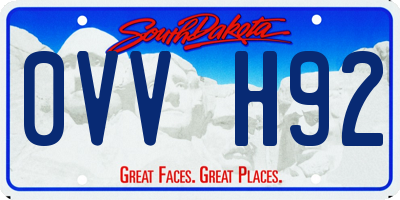 SD license plate 0VVH92