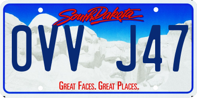SD license plate 0VVJ47