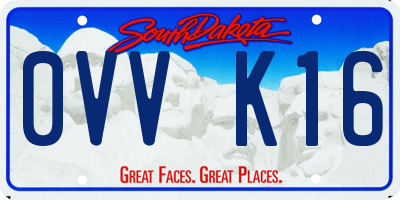 SD license plate 0VVK16