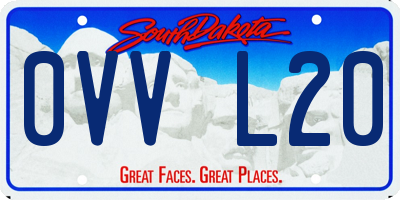 SD license plate 0VVL20