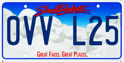 SD license plate 0VVL25