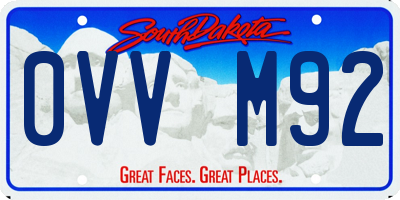 SD license plate 0VVM92