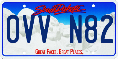 SD license plate 0VVN82