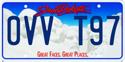 SD license plate 0VVT97