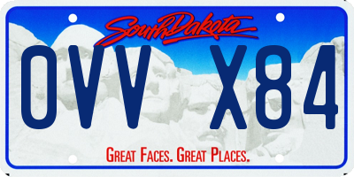 SD license plate 0VVX84
