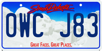 SD license plate 0WCJ83