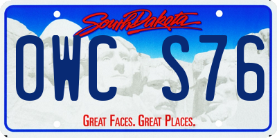 SD license plate 0WCS76