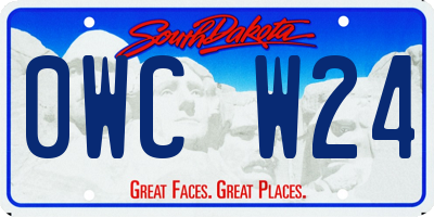 SD license plate 0WCW24
