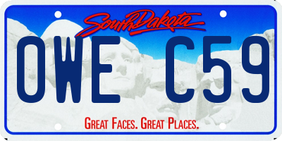 SD license plate 0WEC59