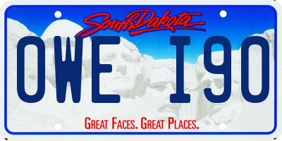 SD license plate 0WEI90