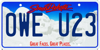 SD license plate 0WEU23
