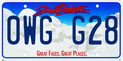 SD license plate 0WGG28