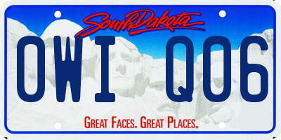 SD license plate 0WIQ06