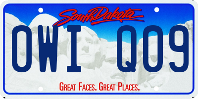SD license plate 0WIQ09