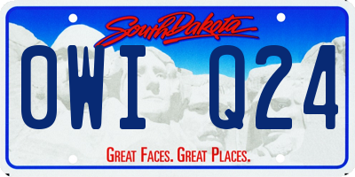 SD license plate 0WIQ24