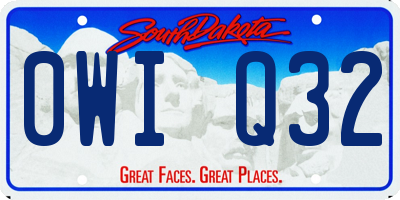SD license plate 0WIQ32