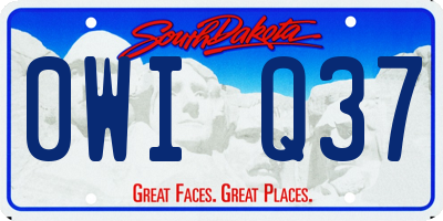SD license plate 0WIQ37