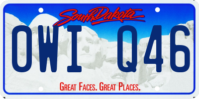 SD license plate 0WIQ46